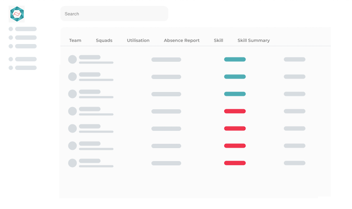 Stylised image of how a table looks in fflow
